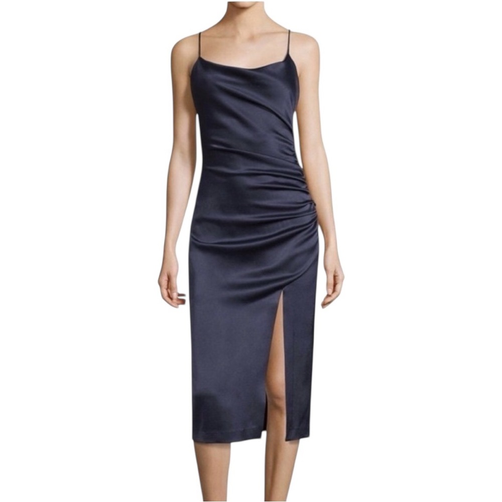 Alice + Olivia, Rushed Navy Blue Midi Dress